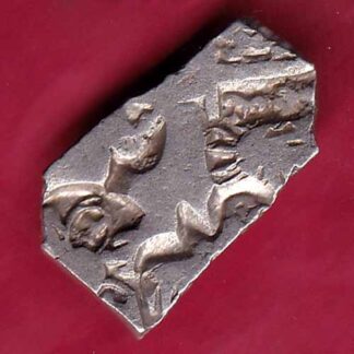 ANCIENT INDIA MAURYAN PERIOD MAGADH DYNASTY ANIMAL STANDING SILVER PUNCHMARK– FB4048