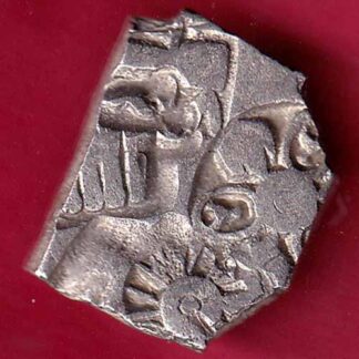 ANCIENT INDIA MAURYAN PERIOD MAGADH DYNASTY ANIMAL STANDING SILVER PUNCHMARK – FB4129