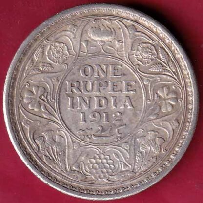 British India 1912 George V king Emperor One Rupee–FB4204