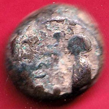 ANCIENT INDIA GADHAYA DYNASTY “OM & SANSKRIT” REGION COIN  –FB4227 - Image 2