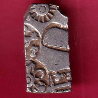 ANCIENT INDIA MAURYAN PERIOD MAGADH DYNASTY ANIMAL STANDING SILVER PUNCHMARK– FB4536