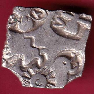 ANCIENT INDIA MAURYAN PERIOD MAGADH DYNASTY ANIMAL STANDING SILVER PUNCHMARK –FB4269
