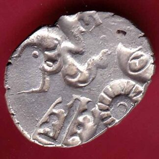 ANCIENT INDIA MAURYAN PERIOD MAGADH DYNASTY ANIMAL STANDING SILVER PUNCHMARK–FB4275