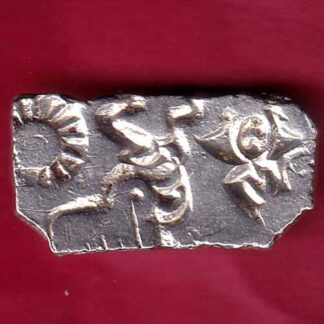 ANCIENT INDIA MAURYAN PERIOD MAGADH DYNASTY ANIMAL STANDING SILVER PUNCHMARK– FB4308