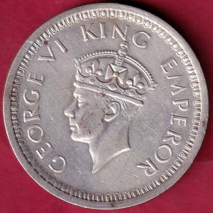 British India 1945 lahore Mint George Vi One Rupee – FB4365 - Image 2