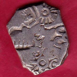 ANCIENT INDIA MAURYAN PERIOD MAGADH DYNASTY ANIMAL STANDING SILVER PUNCHMARK– FB4399