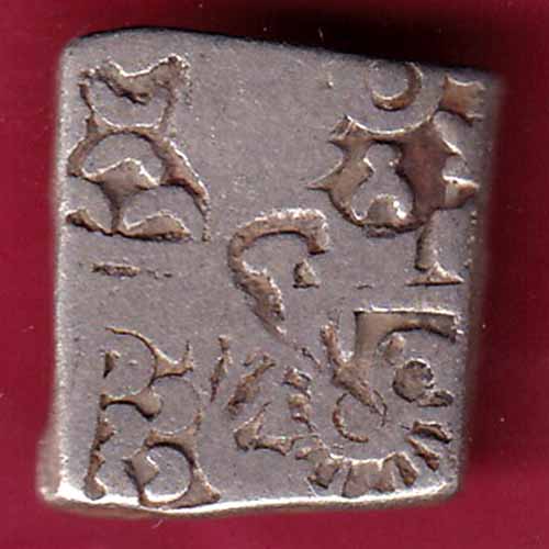 ANCIENT INDIA MAURYAN PERIOD MAGADH DYNASTY SILVER PUNCHMARK – FB4420