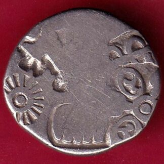 ANCIENT INDIA MAURYAN PERIOD MAGADH DYNASTY ANIMAL STANDING SILVER PUNCHMARK– FB4450