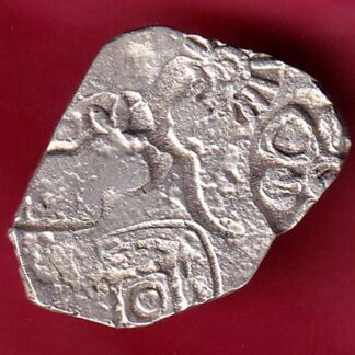 ANCIENT INDIA MAURYAN PERIOD MAGADH DYNASTY ANIMAL STANDING SILVER PUNCHMARK– FB4494