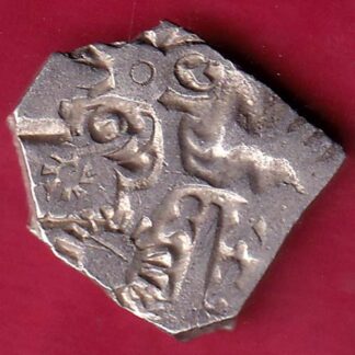 ANCIENT INDIA MAURYAN PERIOD MAGADH DYNASTY ANIMAL STANDING SILVER PUNCHMARK – FB4497