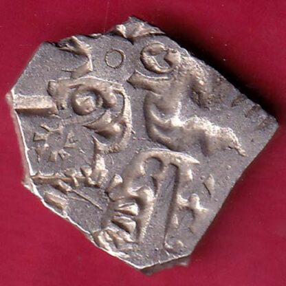 ANCIENT INDIA MAURYAN PERIOD MAGADH DYNASTY ANIMAL STANDING SILVER PUNCHMARK – FB4497