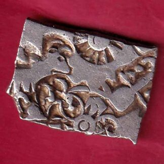ANCIENT INDIA MAURYAN PERIOD MAGADH DYNASTY ANIMAL STANDING SILVER PUNCHMARK– FB4548