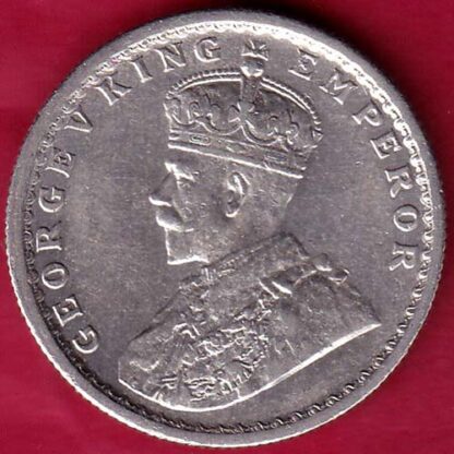 British India 1936  George V Half Rupee Silver coin  – FB4615 - Image 2