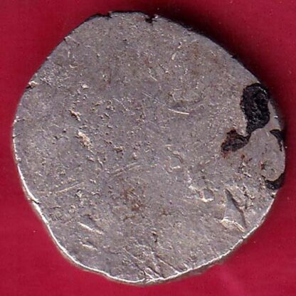 ANCIENT INDIA MAURYAN PERIOD MAGADH DYNASTY ANIMAL STANDING SILVER PUNCHMARK  – FB4658 - Image 2