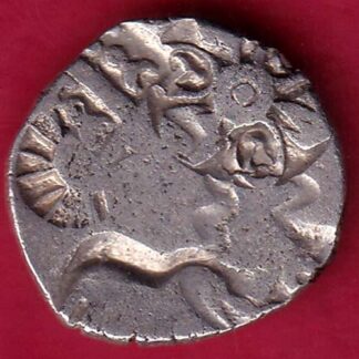 ANCIENT INDIA MAURYAN PERIOD MAGADH DYNASTY ANIMAL STANDING SILVER PUNCHMARK  – FB4658
