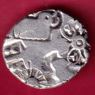 ANCIENT INDIA MAURYAN PERIOD MAGADH DYNASTY ANIMAL STANDING SILVER PUNCHMARK   –FB4683