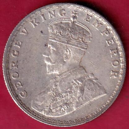British India 1918 Bombay Mint George v One Rupee silver coin – FB4690 - Image 2