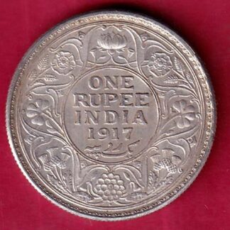 British India 1917 bombay mint George v Emperor One Rupee – FB4702