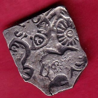 ANCIENT INDIA MAURYAN PERIOD MAGADH DYNASTY ANIMAL STANDING SILVER PUNCHMARK –FB4746
