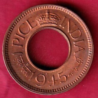 British India unc 1945 bombay mint one Pice–FB4760