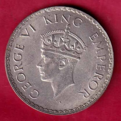 British India 1940 George VI Bombay Mint One Rupee –FB4777 - Image 2