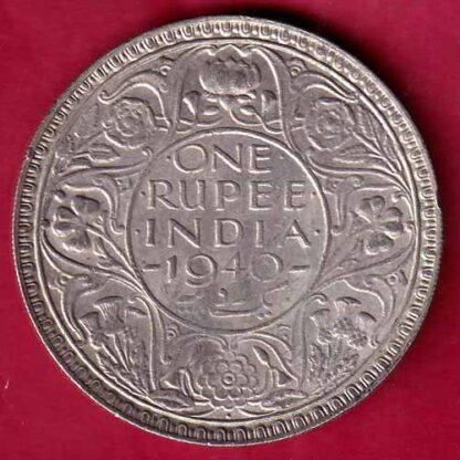 British India 1940 George VI Bombay Mint One Rupee –FB4777