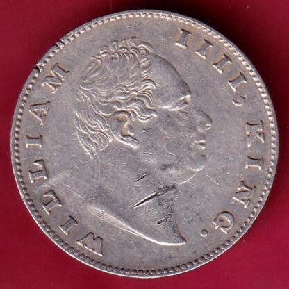 EAST INDIA COMPANY 1835 WILLIAM IIII , ONE RUPEE SILVER COIN –FB4787