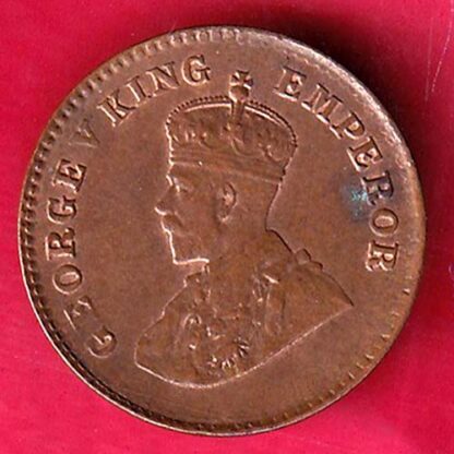 BRITISH INDIA 1924 GEORGE V 1/12 ANNA COPPER COIN - FB4851 - Image 2