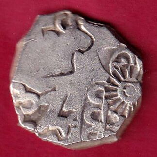 ANCIENT INDIA MAURYAN PERIOD MAGADH DYNASTY ANIMAL STANDING SILVER PUNCHMARK  - FB4856