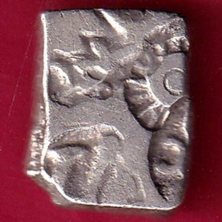 ANCIENT INDIA MAURYAN PERIOD MAGADH DYNASTY ANIMAL STANDING SILVER PUNCHMARK  – FB4871