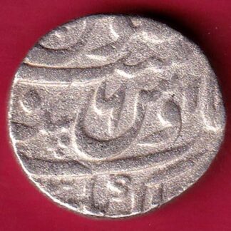 MUGHALS AURANGZEB AKBARNAGAR MINT RY 6 ONE RUPEE SILVER COIN  – FB4878