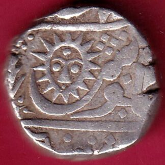 INDORE STATE SUN FACE INO SHAH ALAM II MALHAR RAO ONE RUPEE SILVER COIN – FB4898