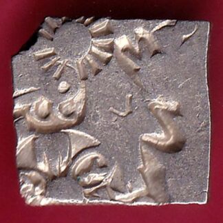 ANCIENT INDIA MAURYAN PERIOD MAGADH DYNASTY ANIMAL STANDING SILVER PUNCHMARK –FB4913