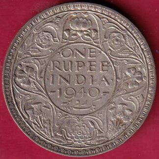 British India 1940 George VI Bombay Mint One Rupee  –FB4934