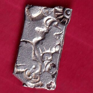 ANCIENT INDIA MAURYAN PERIOD MAGADH DYNASTY ANIMAL STANDING SILVER PUNCHMARK –FB4951