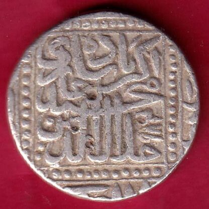 MUGHALS AKBAR AGRA MINT ONE RUPEE RARE SILVER COIN–FB4962