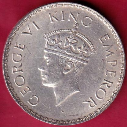 British India 1940 George VI Bombay Mint One Rupee –FB4983 - Image 2