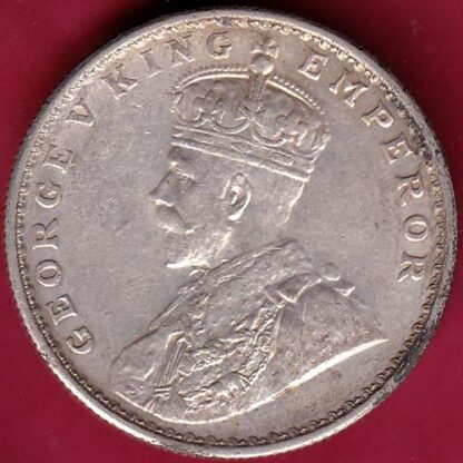 British India 1913 Bombay mint George V One Rupee Silver coin– FB5020 - Image 2