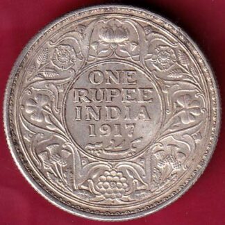British India 1917 bombay mint George v Emperor One Rupee– FB5029
