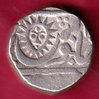 INDORE STATE SUN FACE INO SHAH ALAM II MALHAR RAO ONE RUPEE SILVER COIN– FB5077