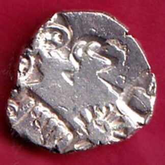 ANCIENT INDIA MAURYAN PERIOD MAGADH DYNASTY ANIMAL STANDING SILVER PUNCHMARK – FB5079