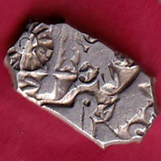 ANCIENT INDIA MAURYAN PERIOD MAGADH DYNASTY ANIMAL STANDING SILVER PUNCHMARK– FB5089