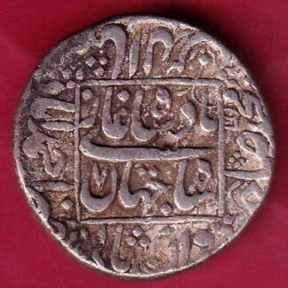 mughals ahahjahan ahmedabad mint one rupee rare silver coin  –FB5145