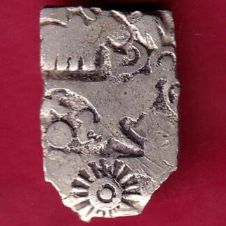ANCIENT INDIA MAURYAN PERIOD MAGADH DYNASTY ANIMAL STANDING SILVER PUNCHMARK –FB5147