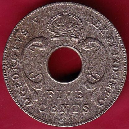 East Africa Uganda 1914 Georgivs v Five Cents–FB5155 - Image 2
