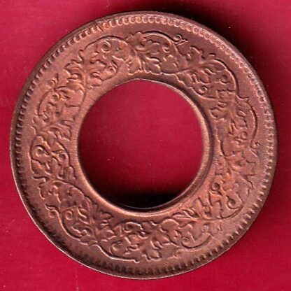 British india UNC king george vi 1944 LAHORE MINT one pice copper coin–FB5165 - Image 2