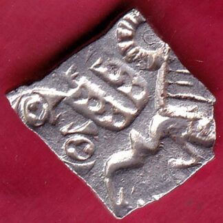 ANCIENT INDIA MAURYAN PERIOD ANIMAL STANDING MAGADH DYNASTY SILVER PUNCHMARK– FB5223