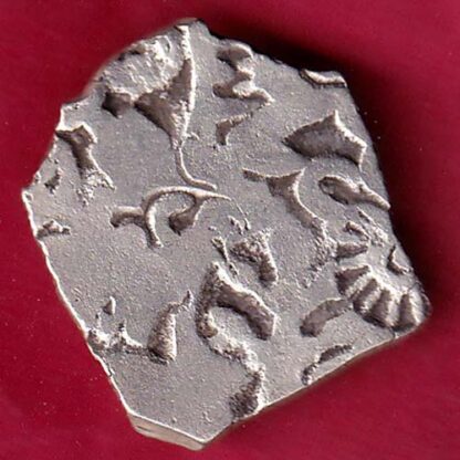 ANCIENT INDIA MAURYAN PERIOD ANIMAL STANDING MAGADH DYNASTY SILVER PUNCHMARK–FB5258