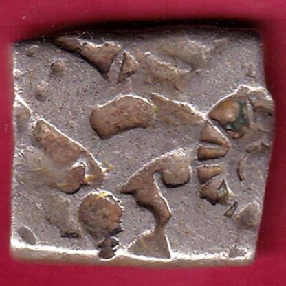 ANCIENT INDIA MAURYAN PERIOD ANIMAL STANDING MAGADH DYNASTY SILVER PUNCHMARK –FB5311