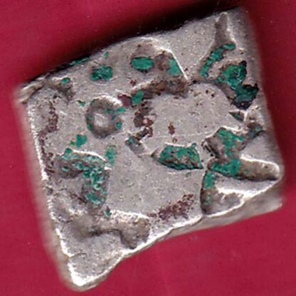 ANCIENT MUARYAN PERIOD MAGHAD DYNASTY SILVER PUNCHMARK  COIN– FB5341 - Image 2